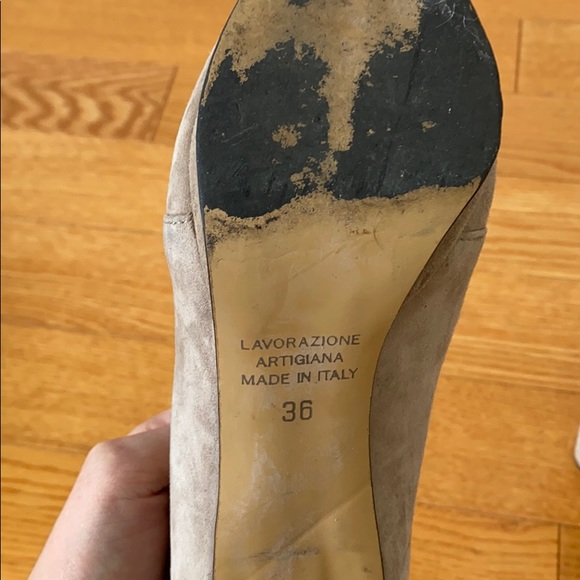 Massimo Baldi - Beige Suede Booties - Size 36 - Picture 6 of 9